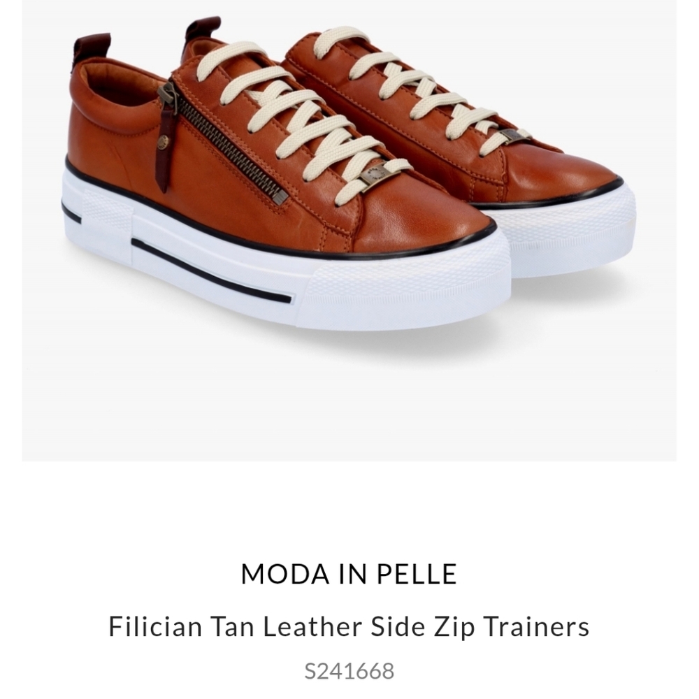 Brown Leather Women's Sneakers